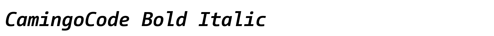 CamingoCode Bold Italic image